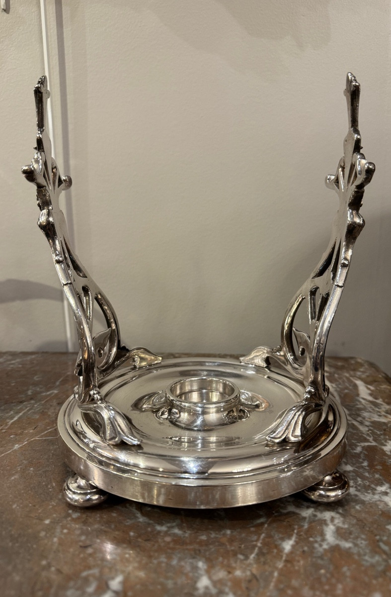 Christofle Samovar Tea Fountain, Silver-plated Metal Teapot-photo-4