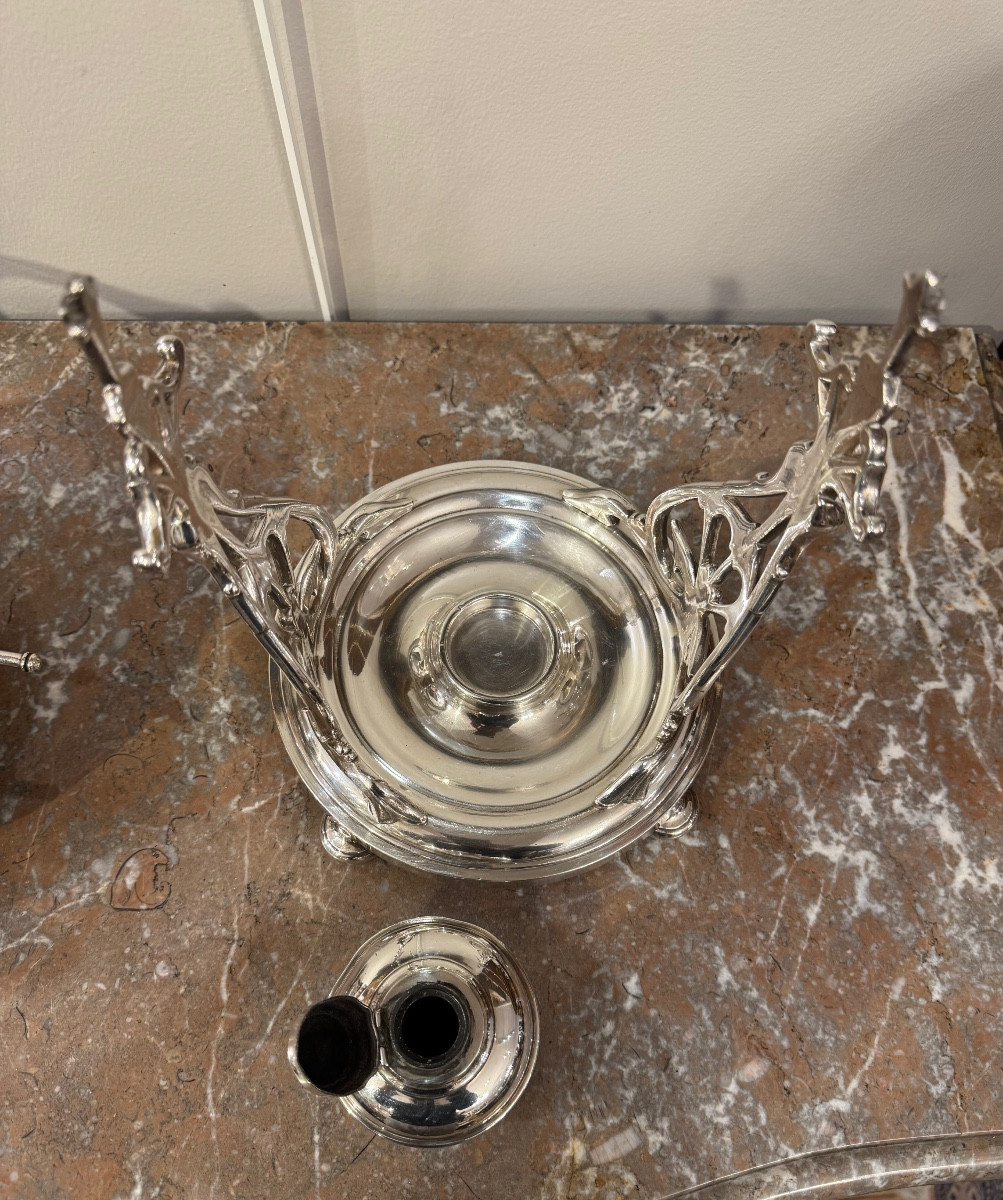 Christofle Samovar Tea Fountain, Silver-plated Metal Teapot-photo-5