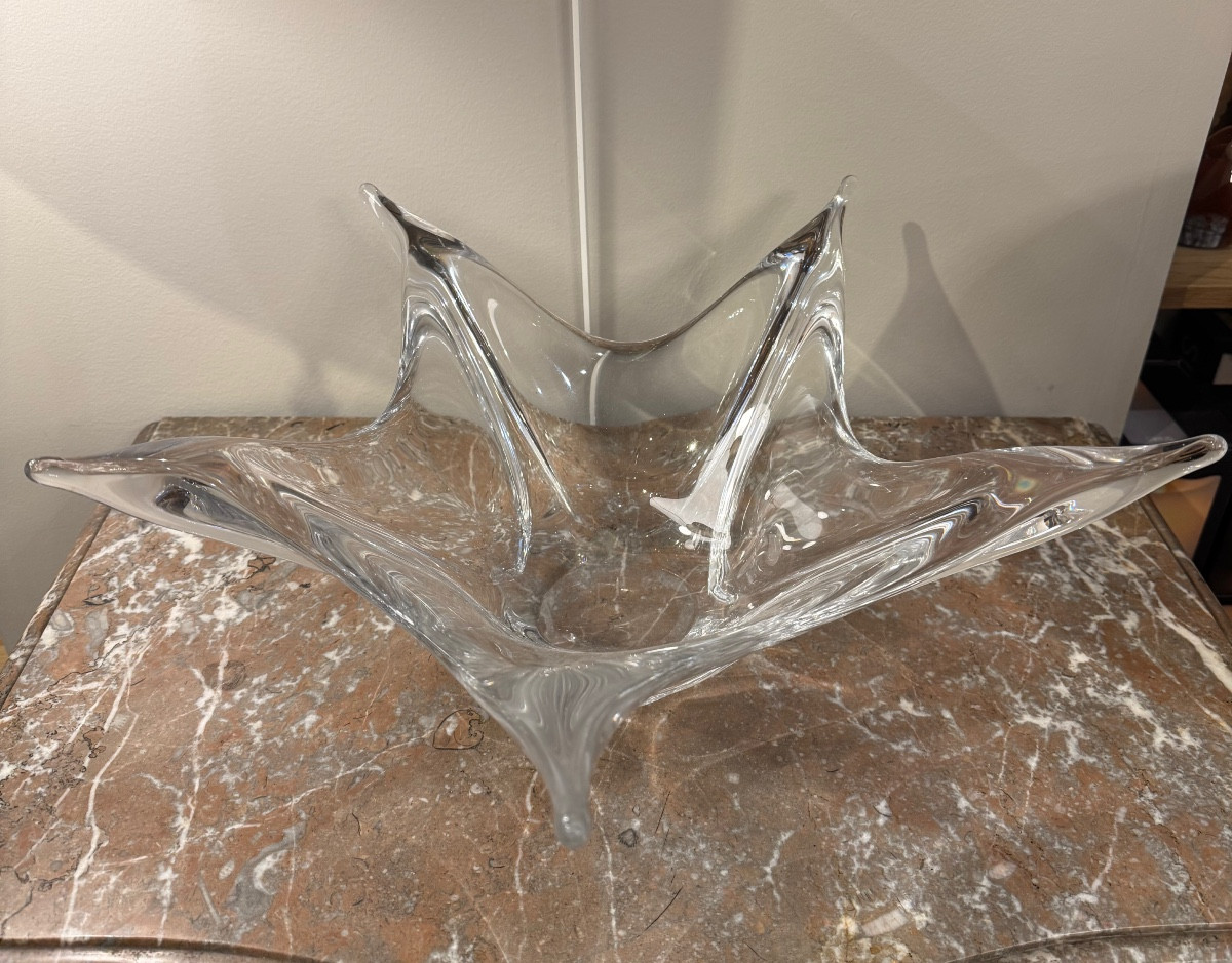 Large "starfish" Bowl By Daum France-photo-2
