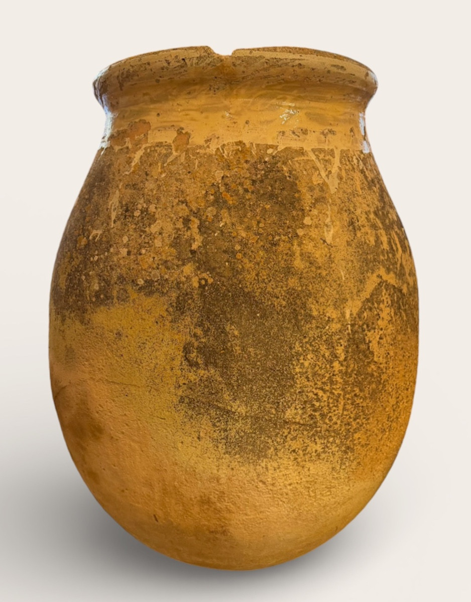 Jarre à Olives de Biot fin XVIIIème. Hauteur 100cm-photo-1