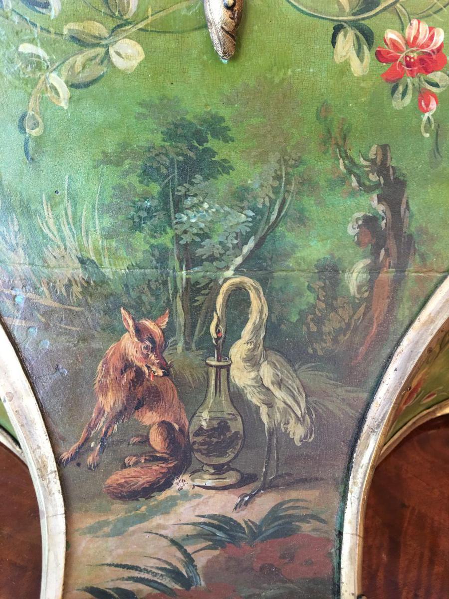 Grand cartel et son socle en vernis martin Epoque Louis XV-photo-7