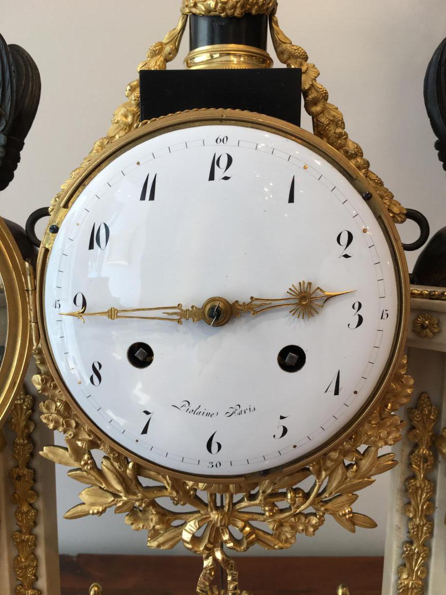 Pendule portique Epoque Louis XVI de Piolaine à Paris-photo-3