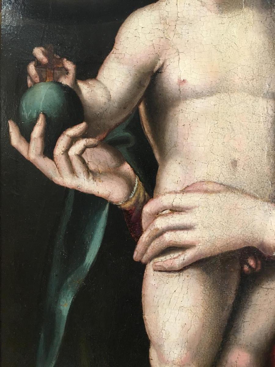 "madonna And Child, And Little Saint John" Of The 16th Century-photo-3