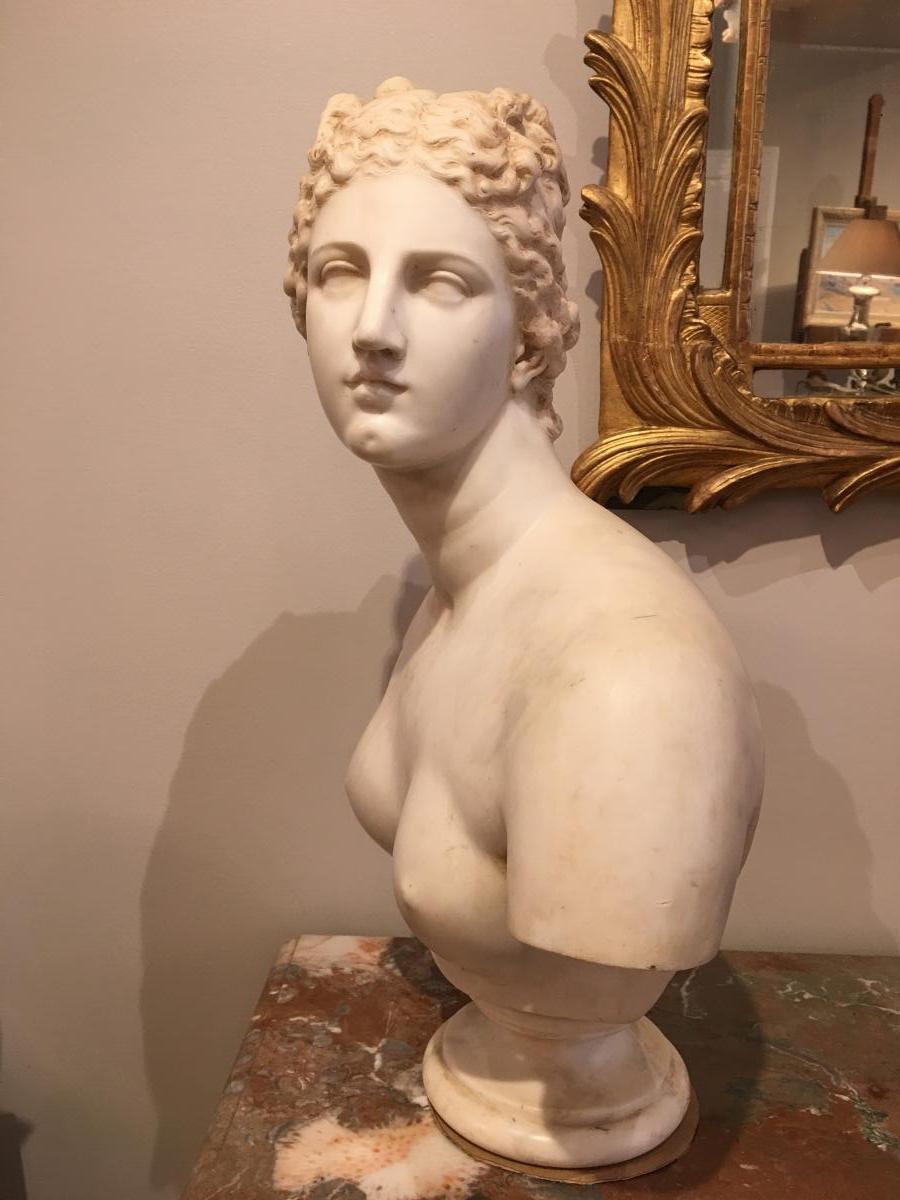 Buste de Venus de Medicis en marbre Époque 19ème-photo-2