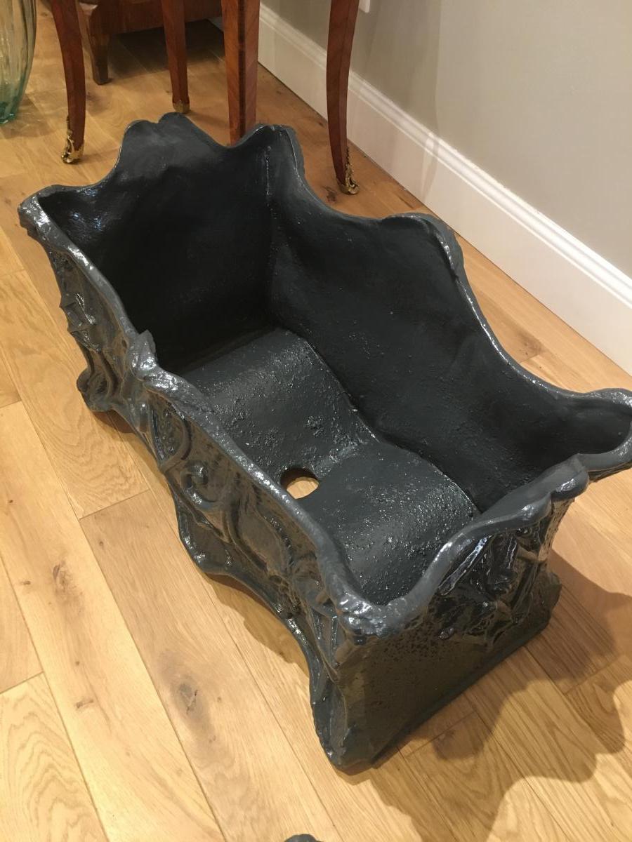 Pair Of Cast Iron Planters-photo-4