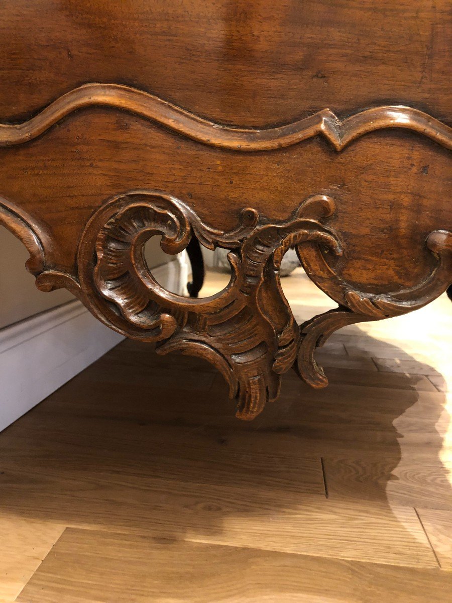 Nîmoise Chest Of Drawers Curved All Sides In Walnut Early 18th-photo-3