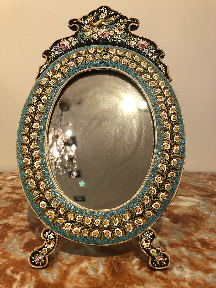 Miroir Vénitien En Micromosaïque époque Fin 19ème