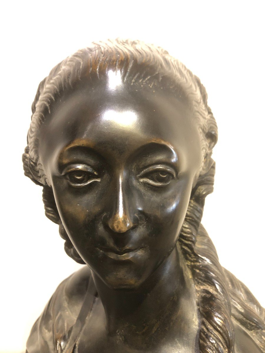 Bust Of Madame La Comtesse Du Barry In Bronze-photo-2