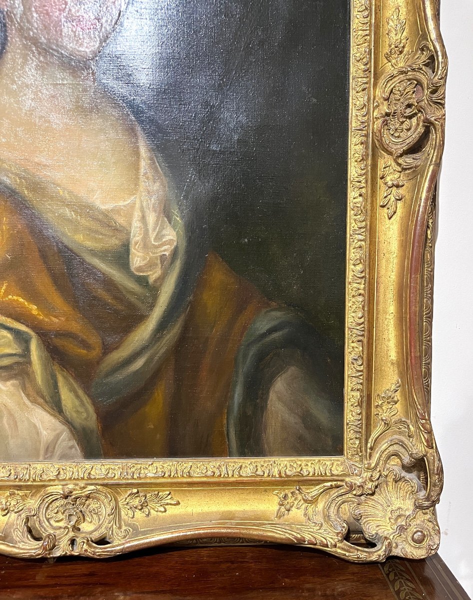 Tableau Portrait d'élégante Huile Sur Toile-photo-3