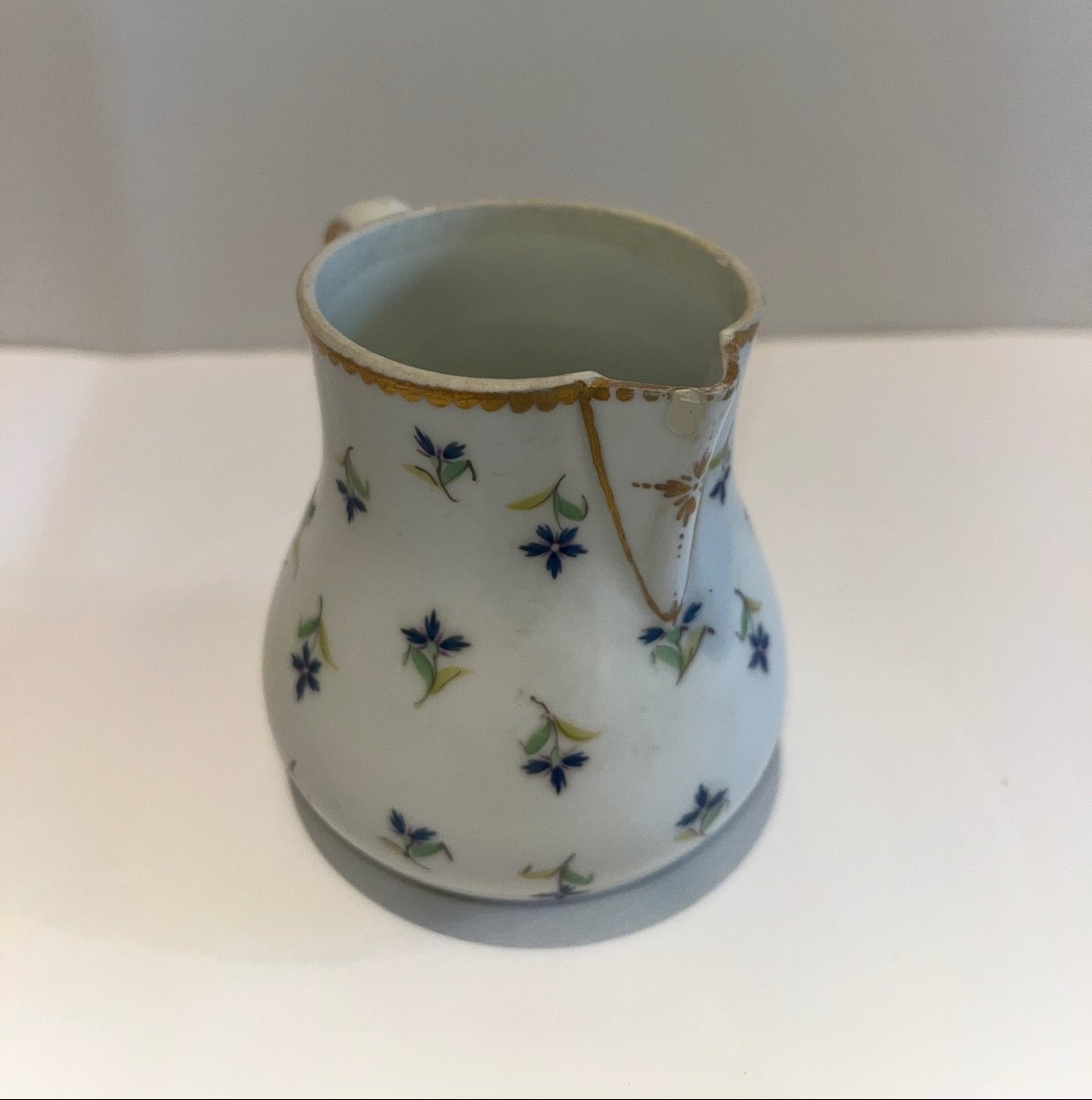Crémier Pot à Lait En Porcelaine Rue De Bondy à Paris XVIIIème Siècle-photo-4