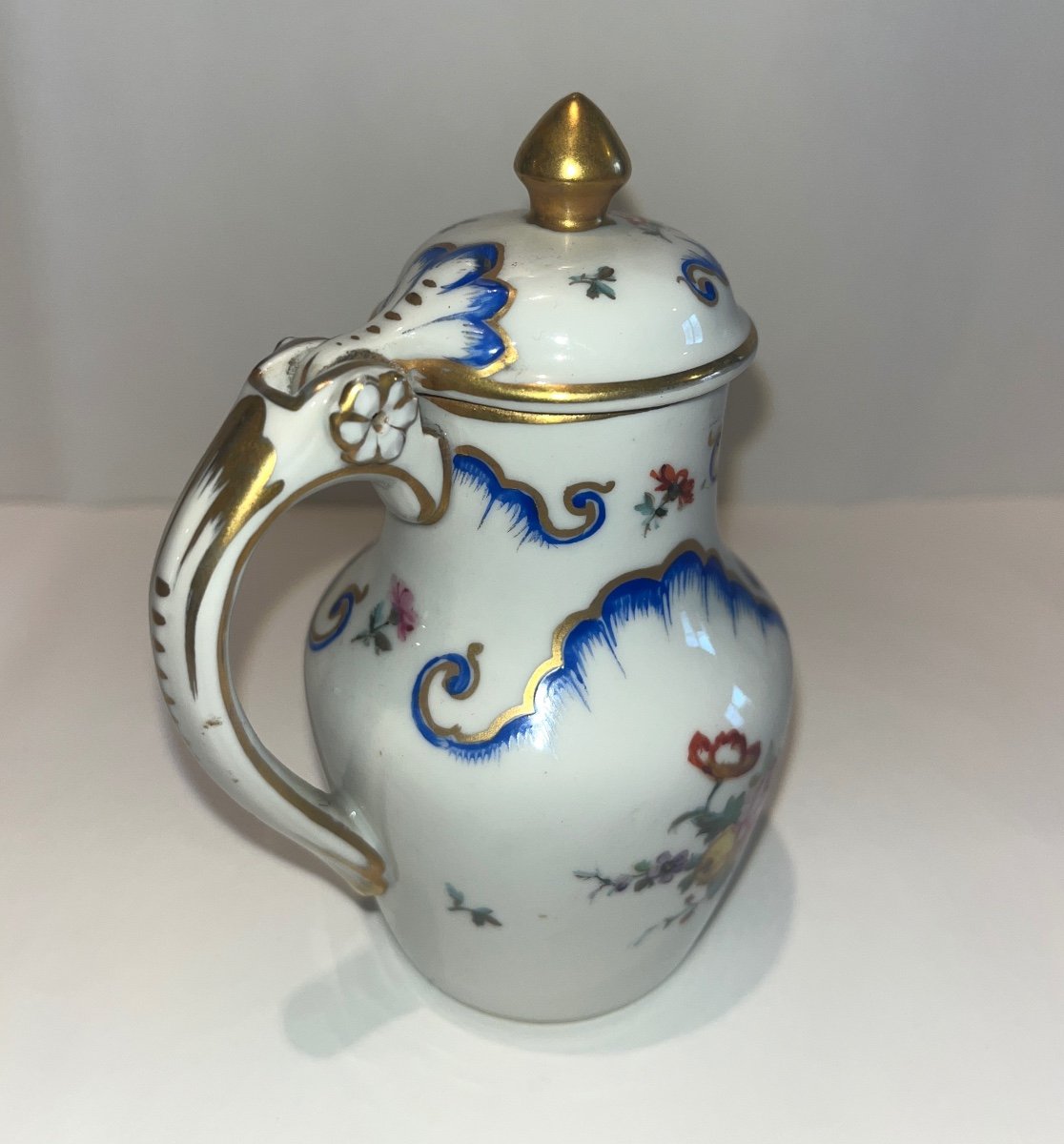 Crémier Pot à Lait Porcelaine De Paris à Couvercle Articulé-photo-5