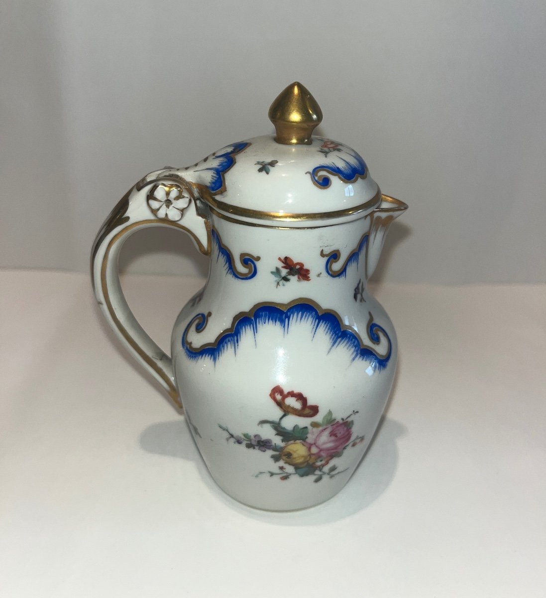 Crémier Pot à Lait Porcelaine De Paris à Couvercle Articulé-photo-6
