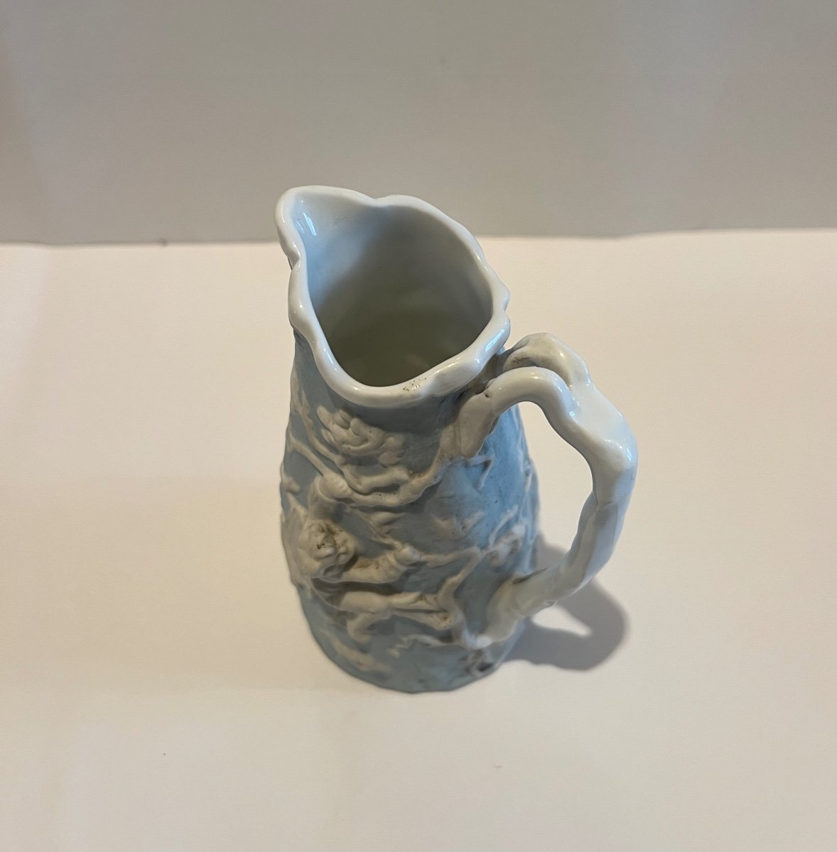 Crémier Pot à Lait En Biscuit XIXème Français Ou Allemand-photo-8