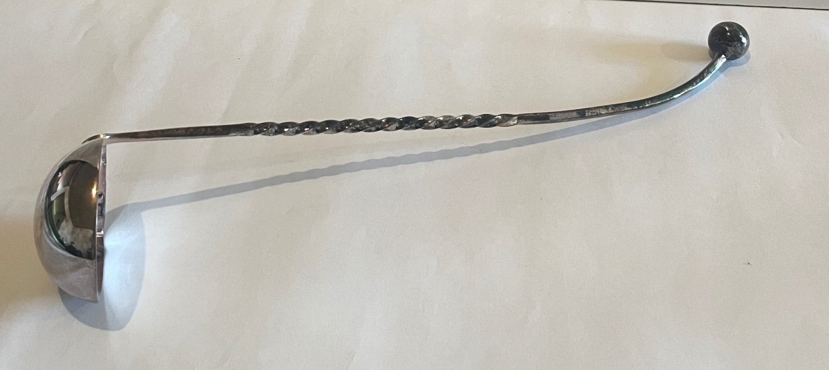 Christofle Punch Ladle In Silver Metal In Its Original Box-photo-7