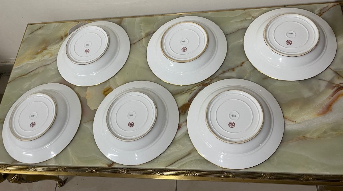 12 Assiettes Creuses En Porcelaine De Sèvres  XIXème siècle-photo-4