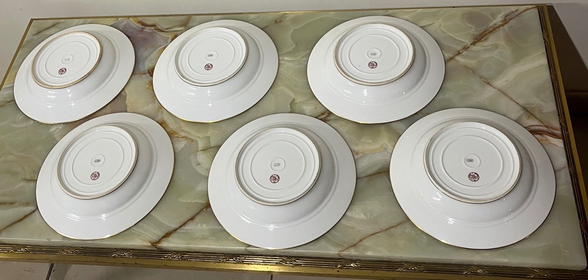 12 Assiettes Creuses En Porcelaine De Sèvres  XIXème siècle-photo-8