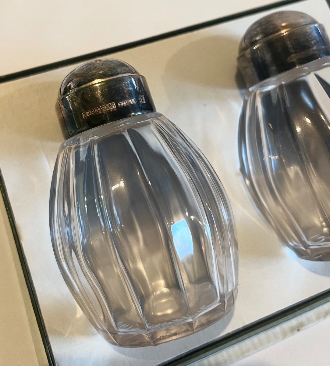 Christofle Salt And Pepper Shakers In Their Original Box-photo-3