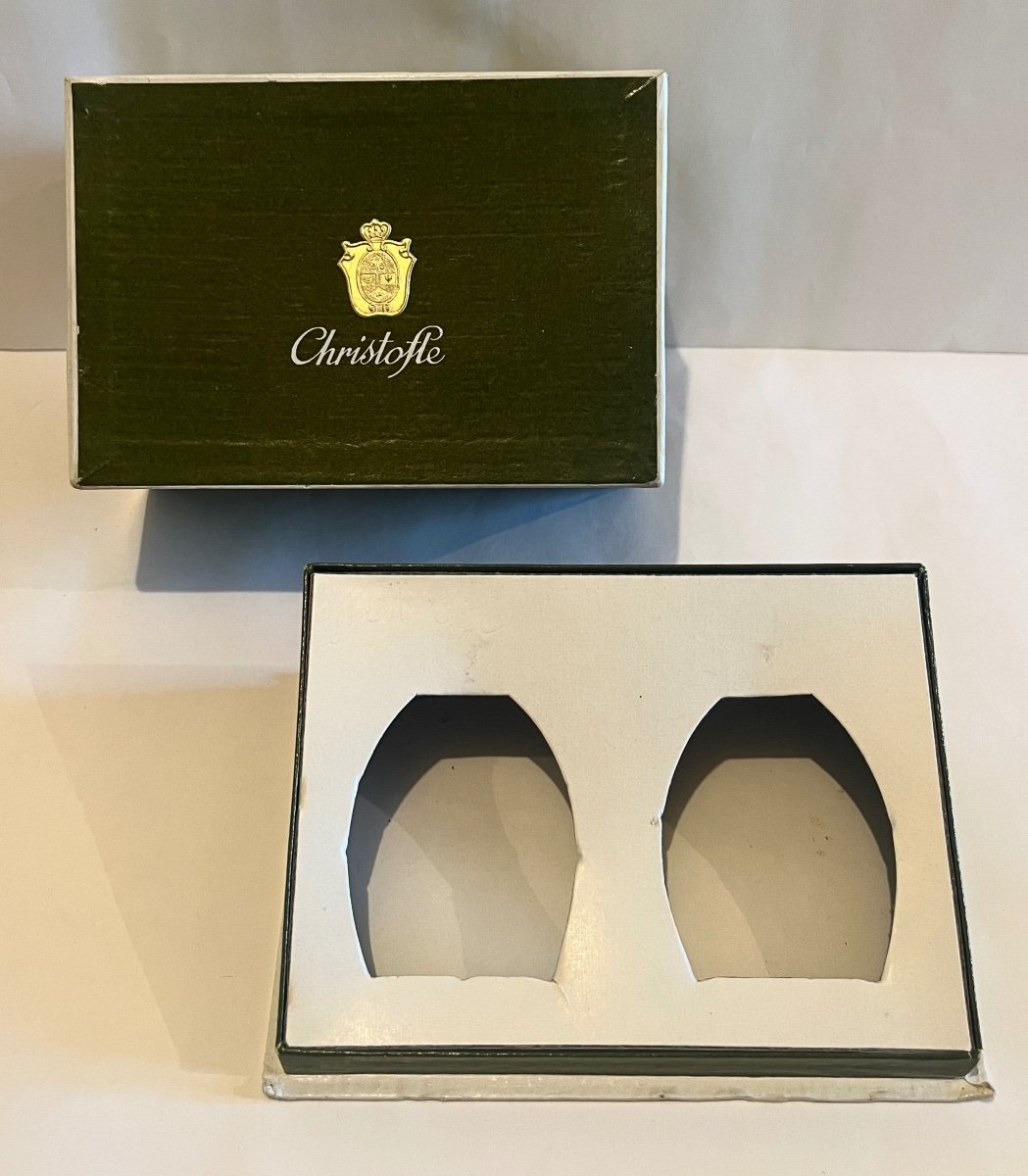 Christofle Salt And Pepper Shakers In Their Original Box-photo-2