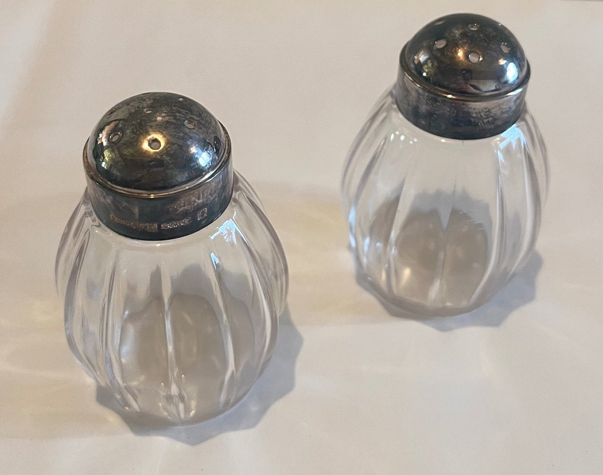 Christofle Salt And Pepper Shakers In Their Original Box-photo-5
