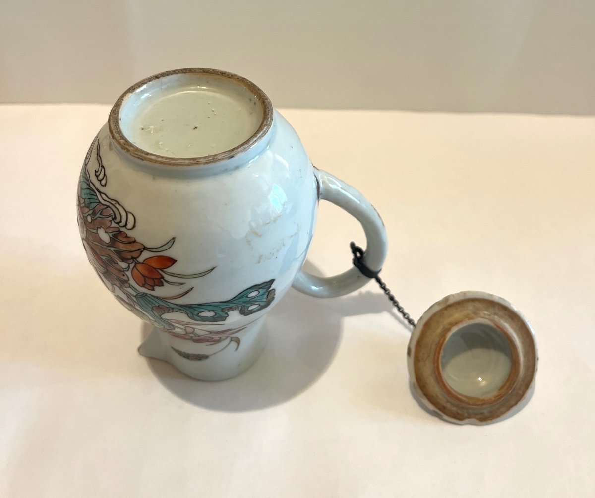 Compagnie Des Indes Creamer Water Lily And Reed Design 18th Century-photo-6