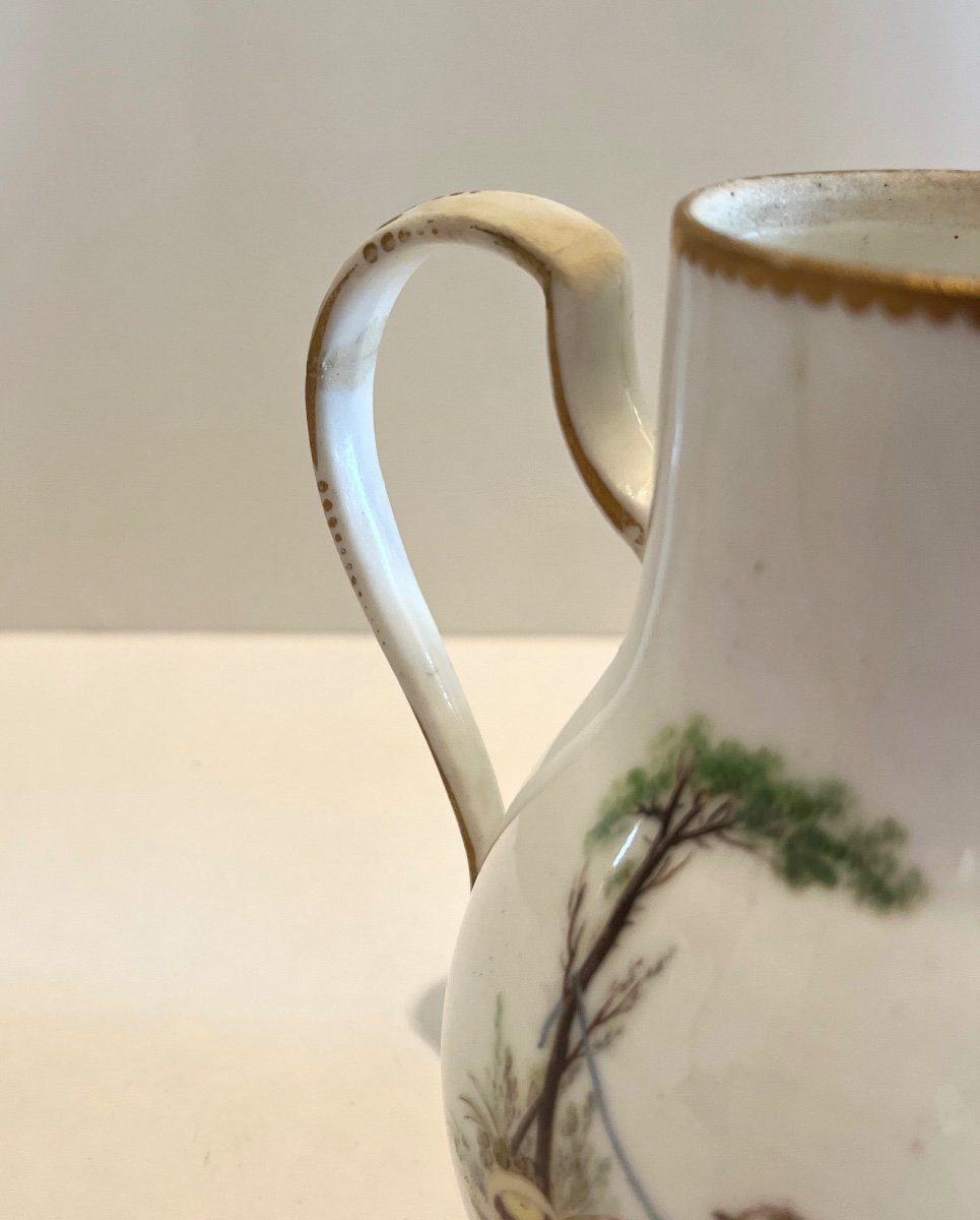 Crémier Pot à Lait En Porcelaine De Saxe fin XVIIIème , début XIXème siècle-photo-6