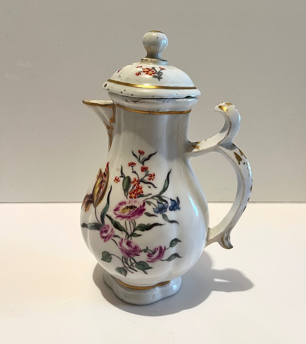 Milk Pot Creamer Meissen  (saxony) In Porcelain 18th Century-photo-2