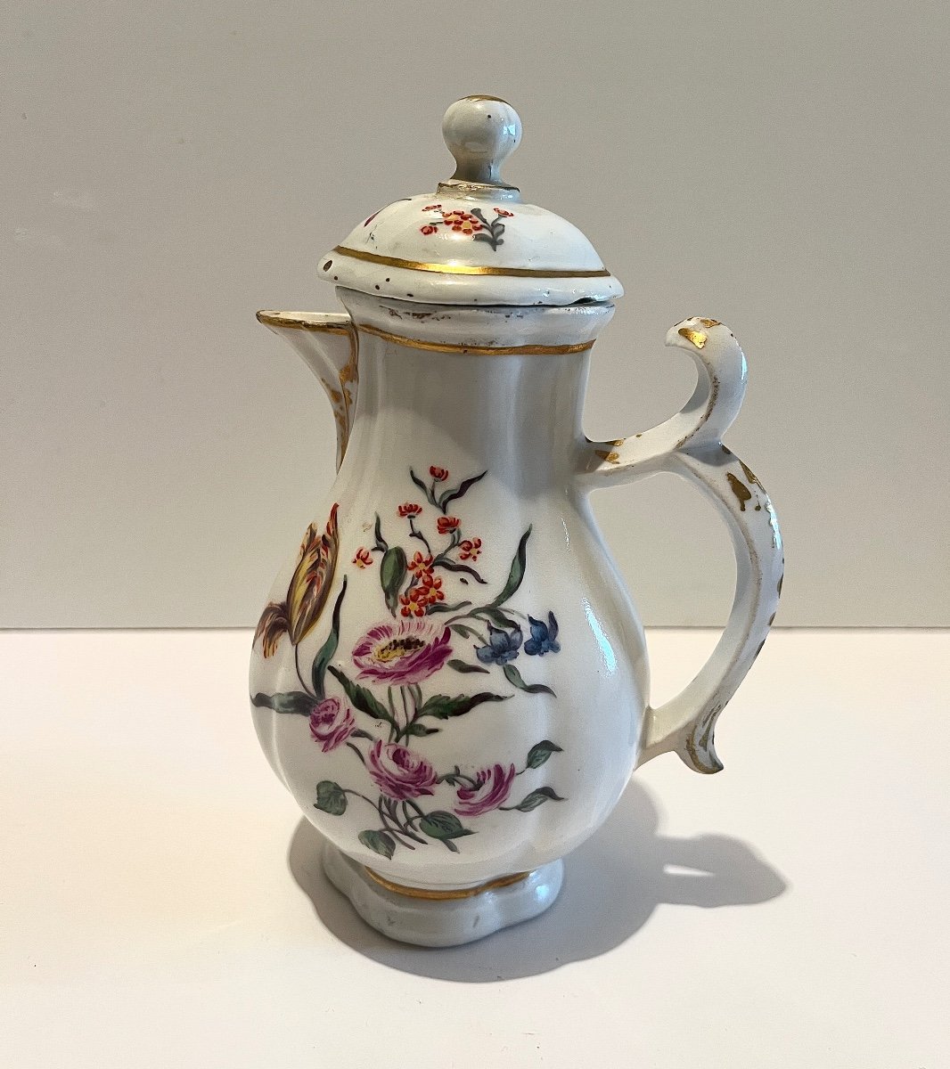 Milk Pot Creamer Meissen  (saxony) In Porcelain 18th Century-photo-2