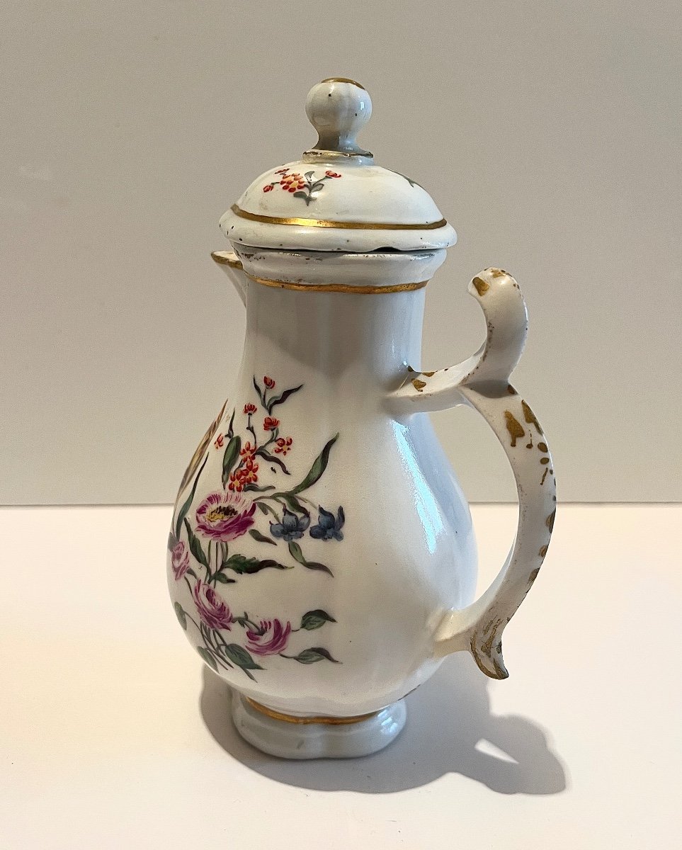 Milk Pot Creamer Meissen  (saxony) In Porcelain 18th Century-photo-3