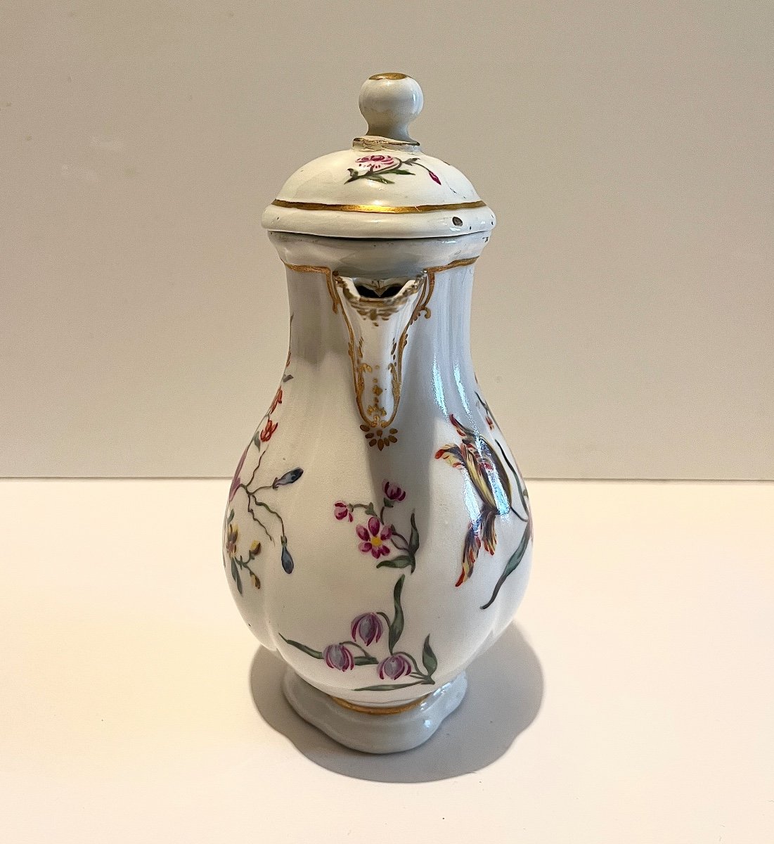 Milk Pot Creamer Meissen  (saxony) In Porcelain 18th Century-photo-5