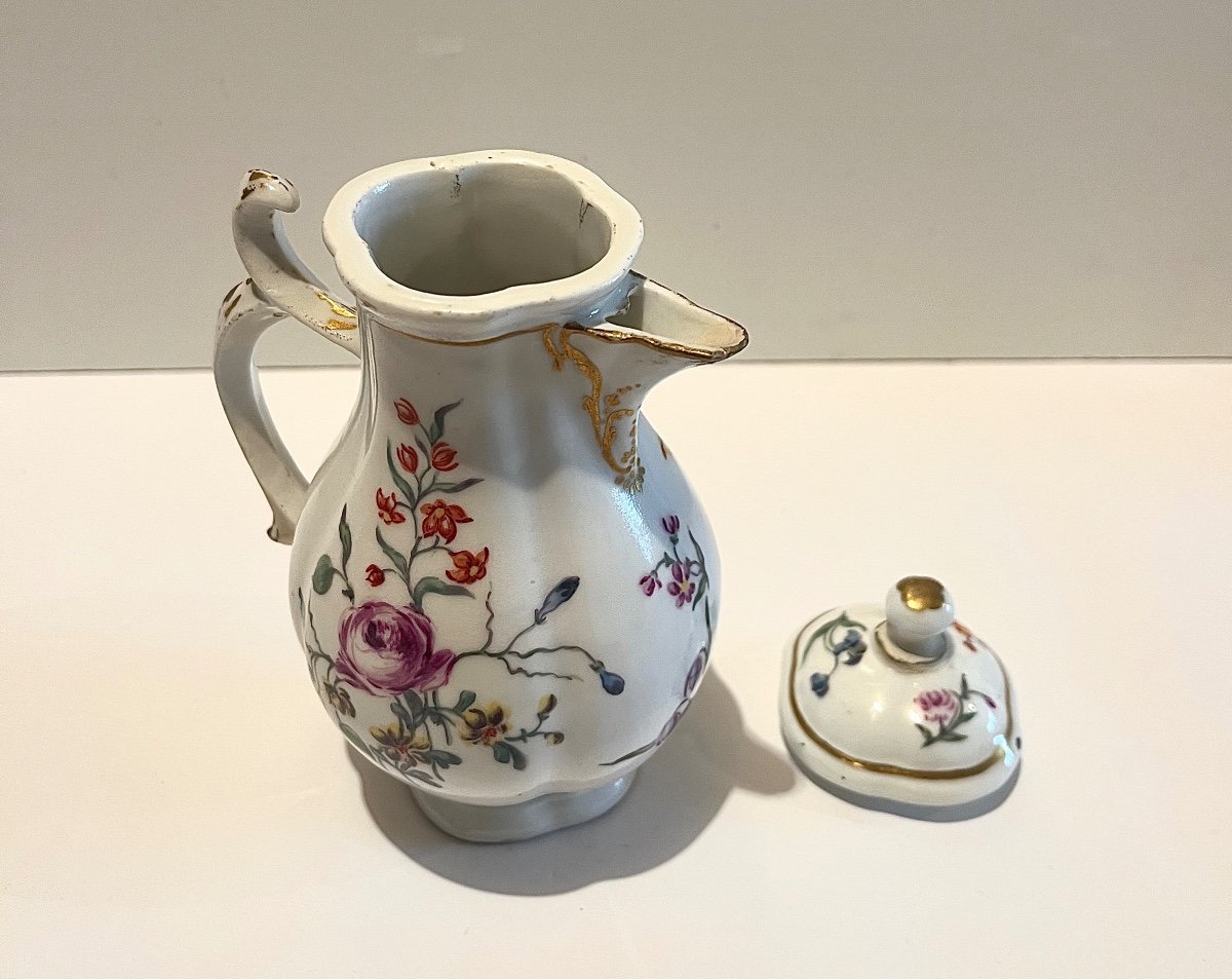 Milk Pot Creamer Meissen  (saxony) In Porcelain 18th Century-photo-6