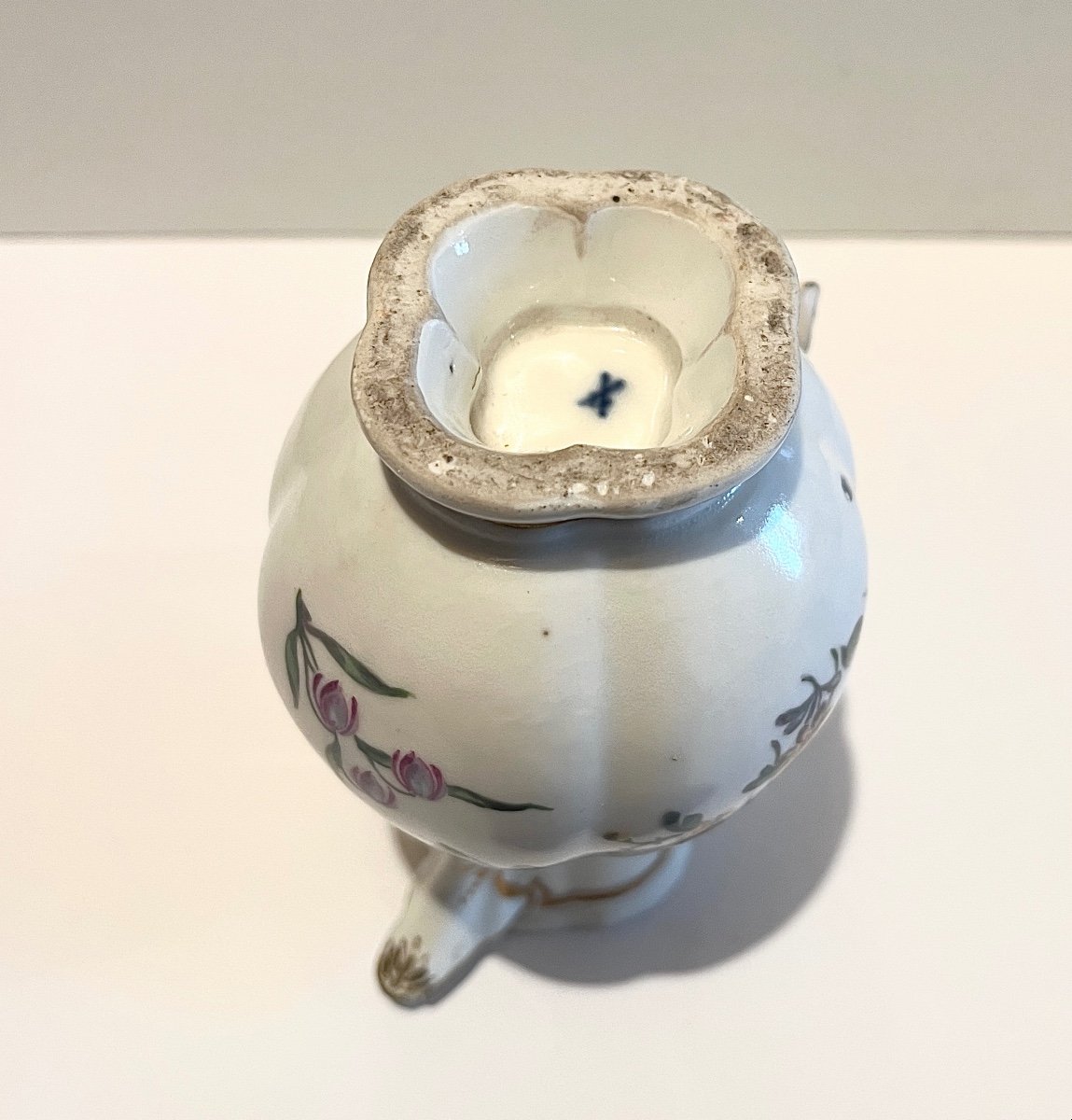 Milk Pot Creamer Meissen  (saxony) In Porcelain 18th Century-photo-8