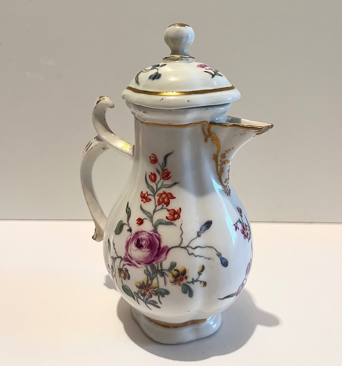 Milk Pot Creamer Meissen  (saxony) In Porcelain 18th Century