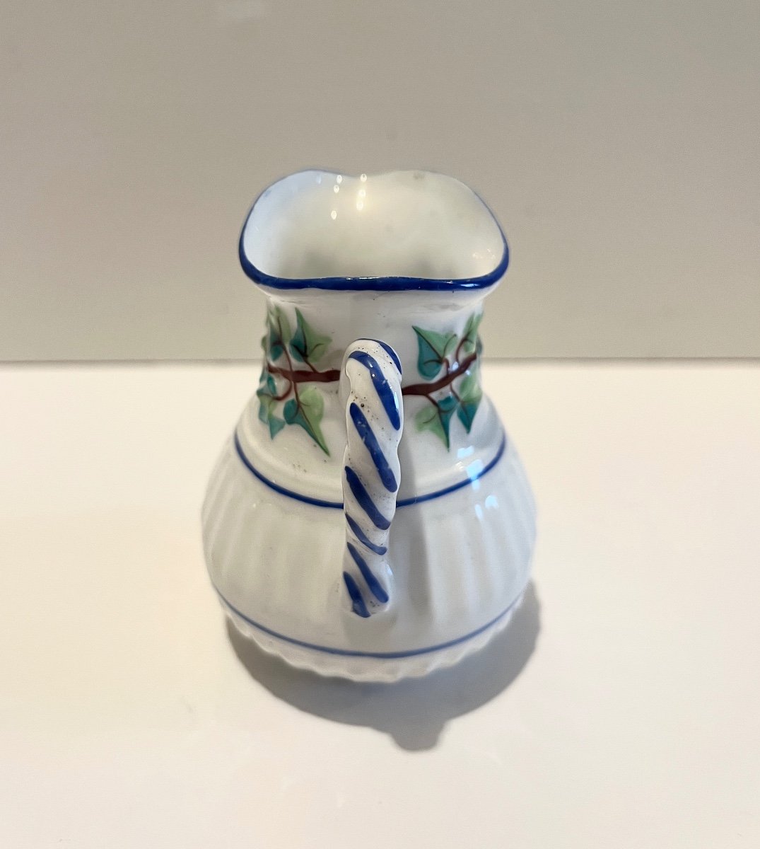 Creamer Milk Pot In Venice Porcelain 19th Century-photo-2