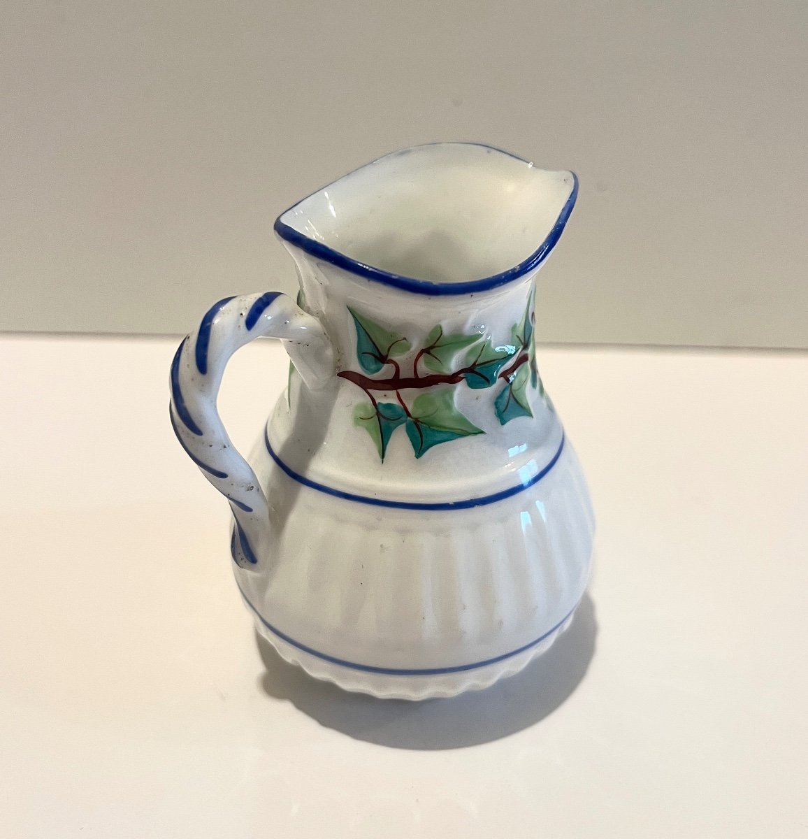 Creamer Milk Pot In Venice Porcelain 19th Century-photo-3