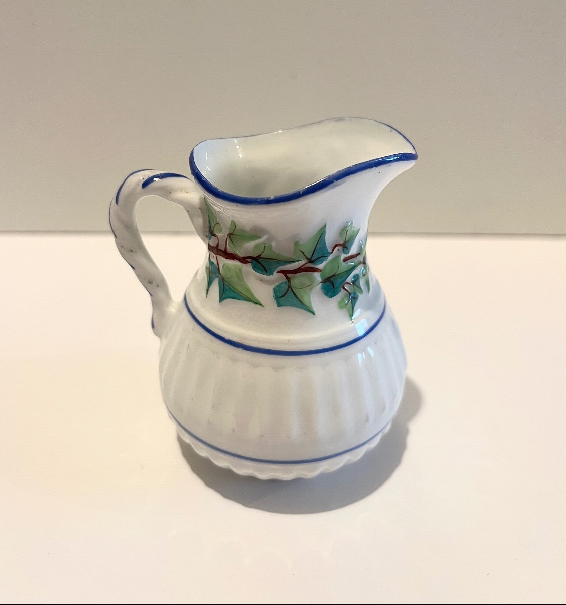 Creamer Milk Pot In Venice Porcelain 19th Century-photo-4