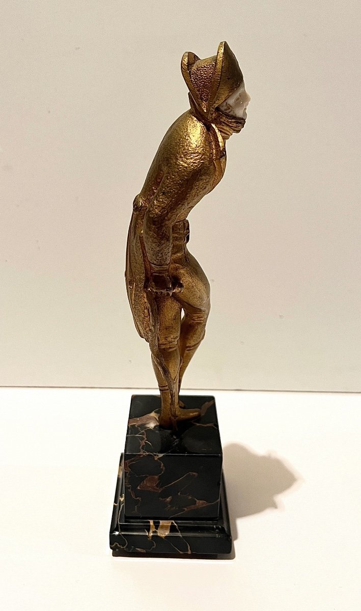 Bronze  Sujet Chryséléphantine Signé Degrange-photo-8