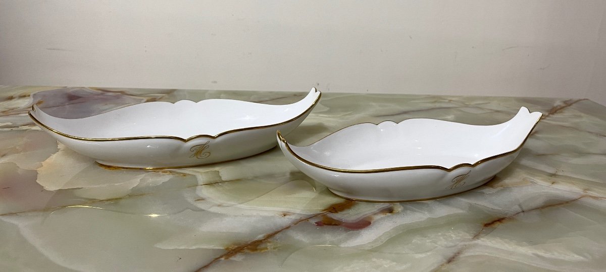 Two Sèvres Porcelain Navettes-photo-3