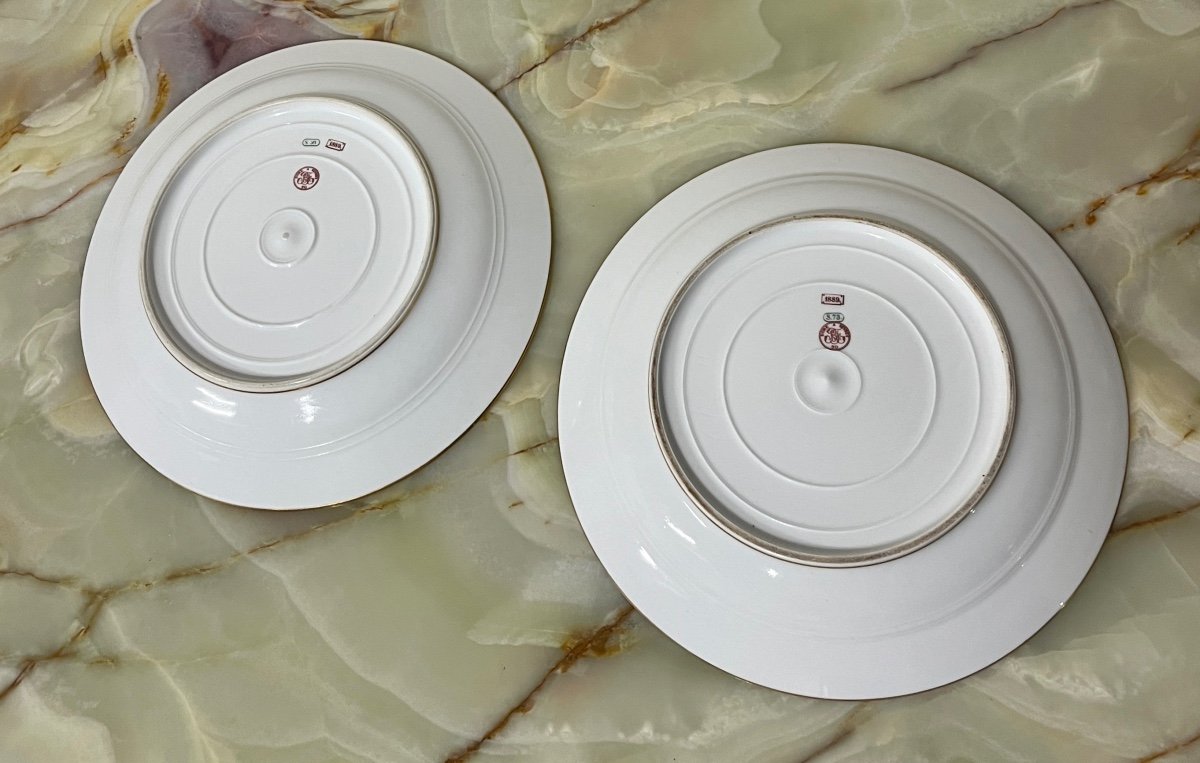 Deux Plats En Porcelaine De Sèvres XIXème Siècle-photo-2