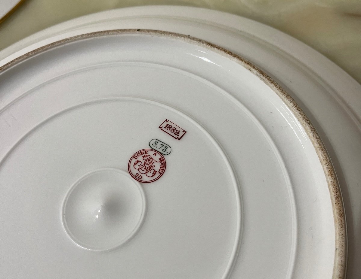 Deux Plats En Porcelaine De Sèvres XIXème Siècle-photo-3