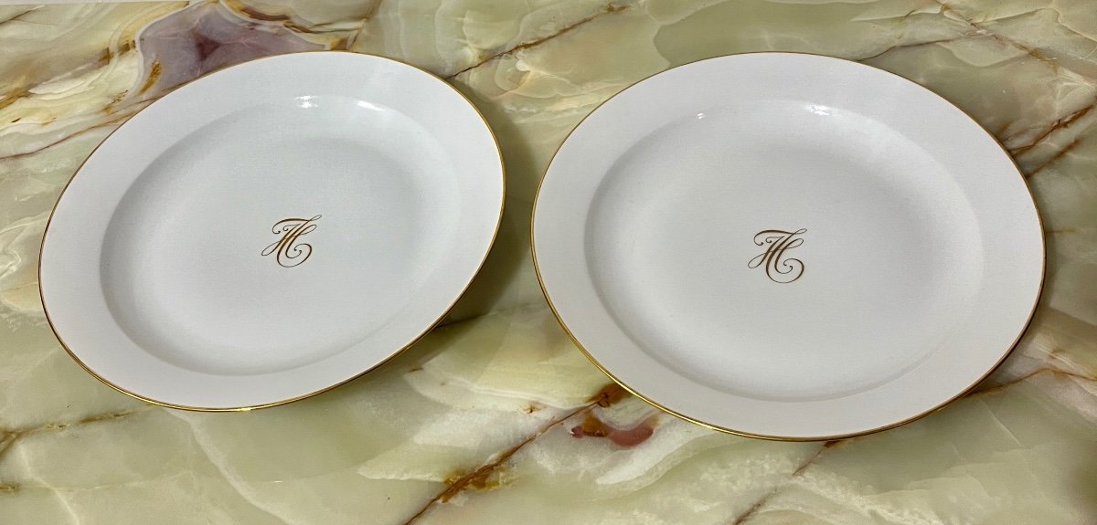 Deux Plats En Porcelaine De Sèvres XIXème Siècle-photo-2
