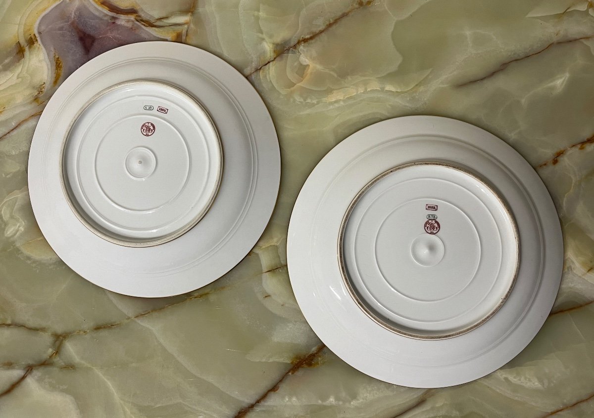 Deux Plats En Porcelaine De Sèvres XIXème Siècle-photo-3