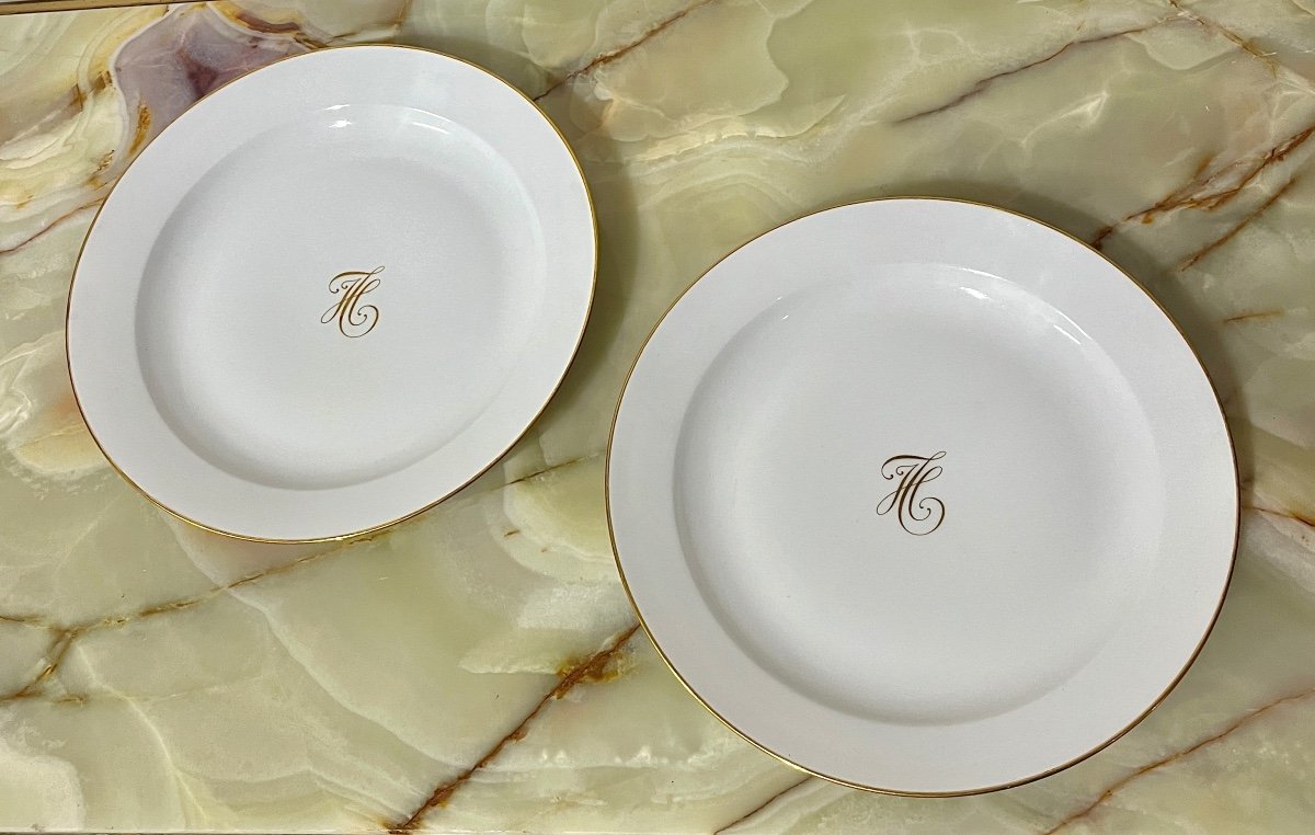 Deux Plats En Porcelaine De Sèvres XIXème Siècle