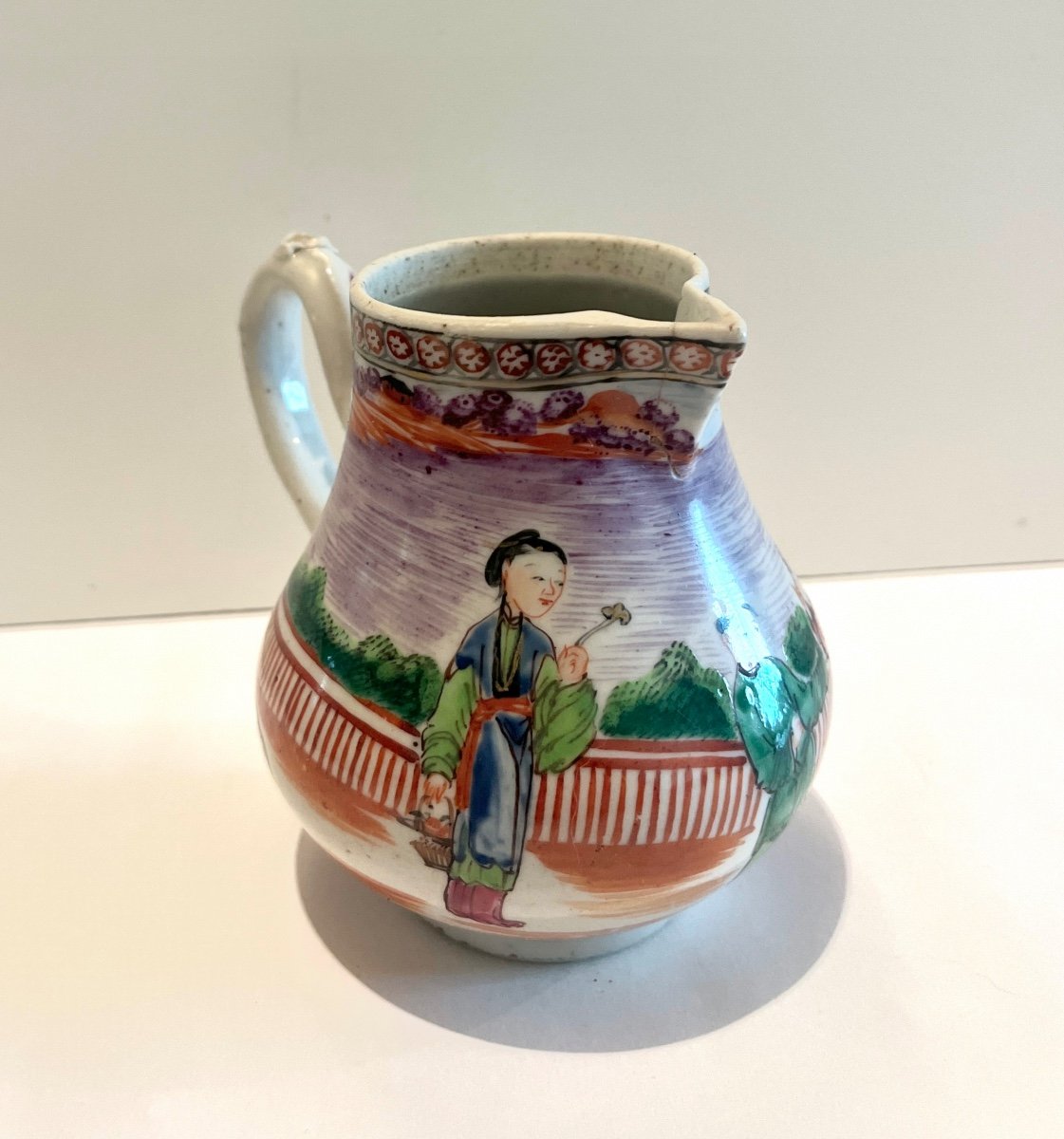 Compagnie Des Indes Crémier Pot  à Lait En Porcelaine XVIIIème Siècle-photo-4