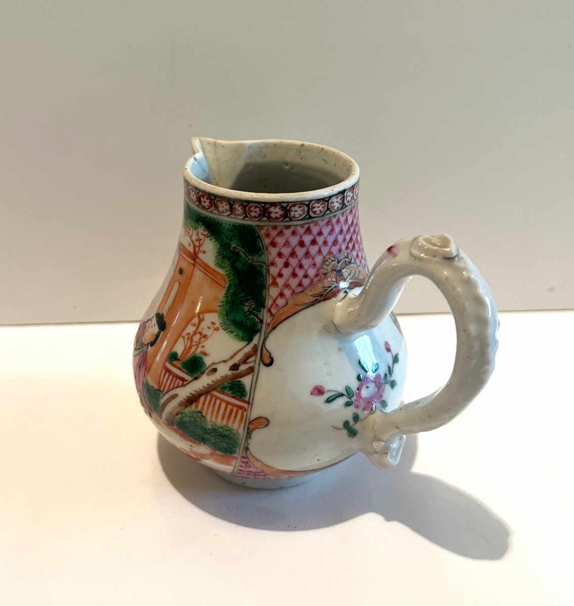 Compagnie Des Indes Crémier Pot  à Lait En Porcelaine XVIIIème Siècle-photo-4