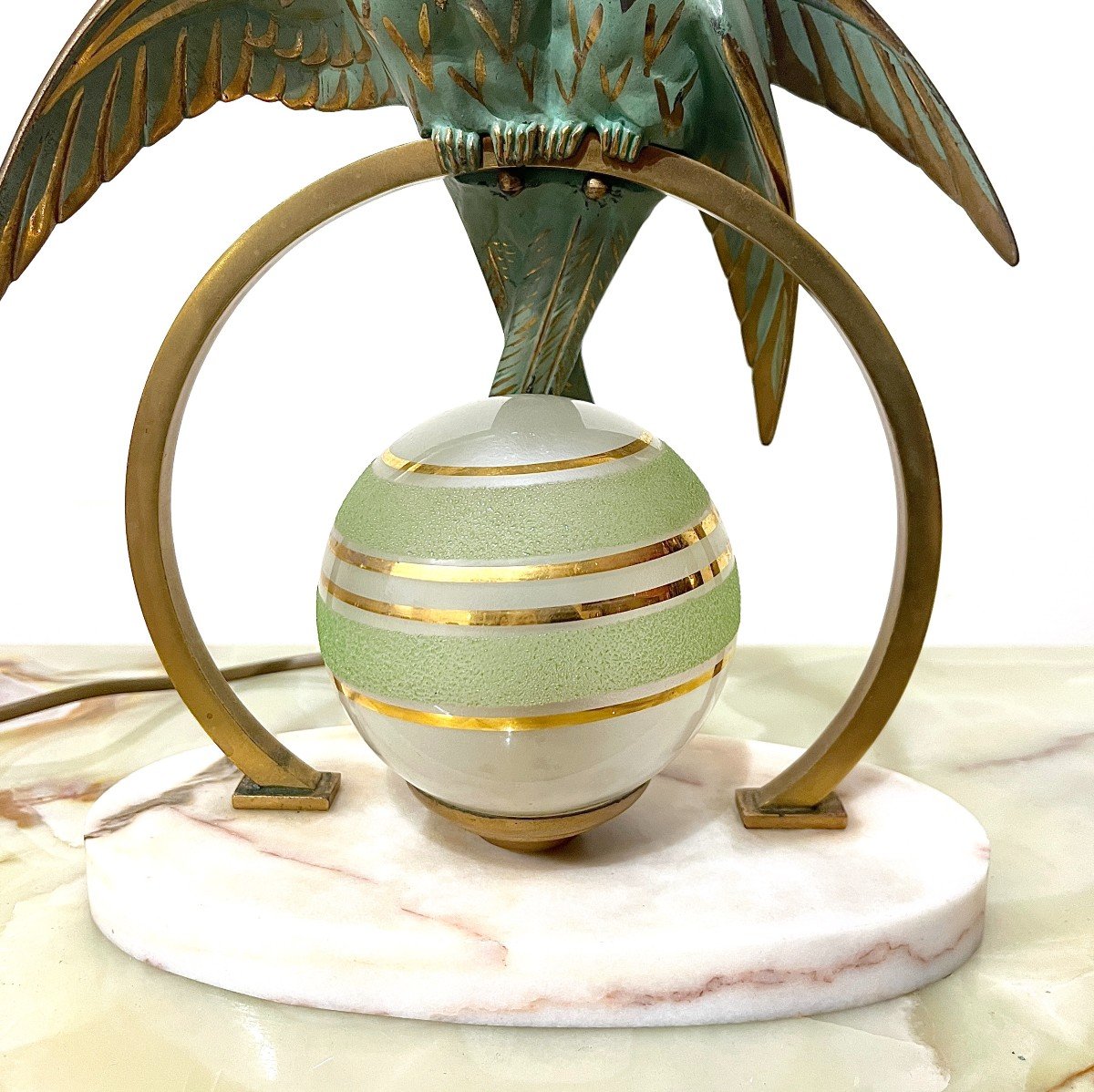 Art Deco Night Light In Bronze-photo-7
