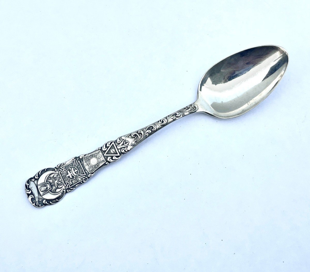 Cuillère En Argent Sterling Franc Maçonnerie