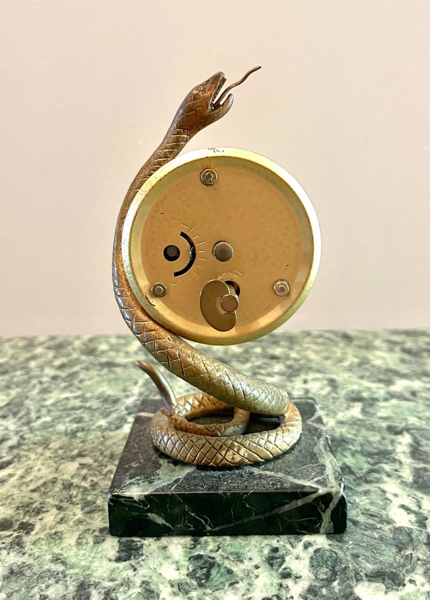 Mercedes Clock (west Germany) Representing A Snake-photo-3