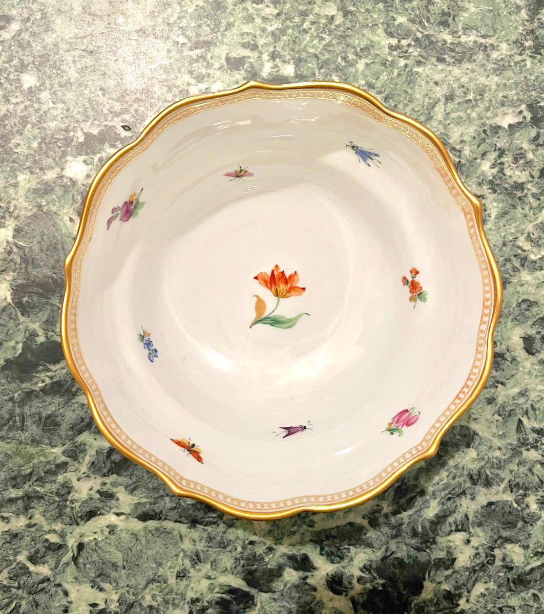 Coupe En Porcelaine De Meissen XIXème-photo-2