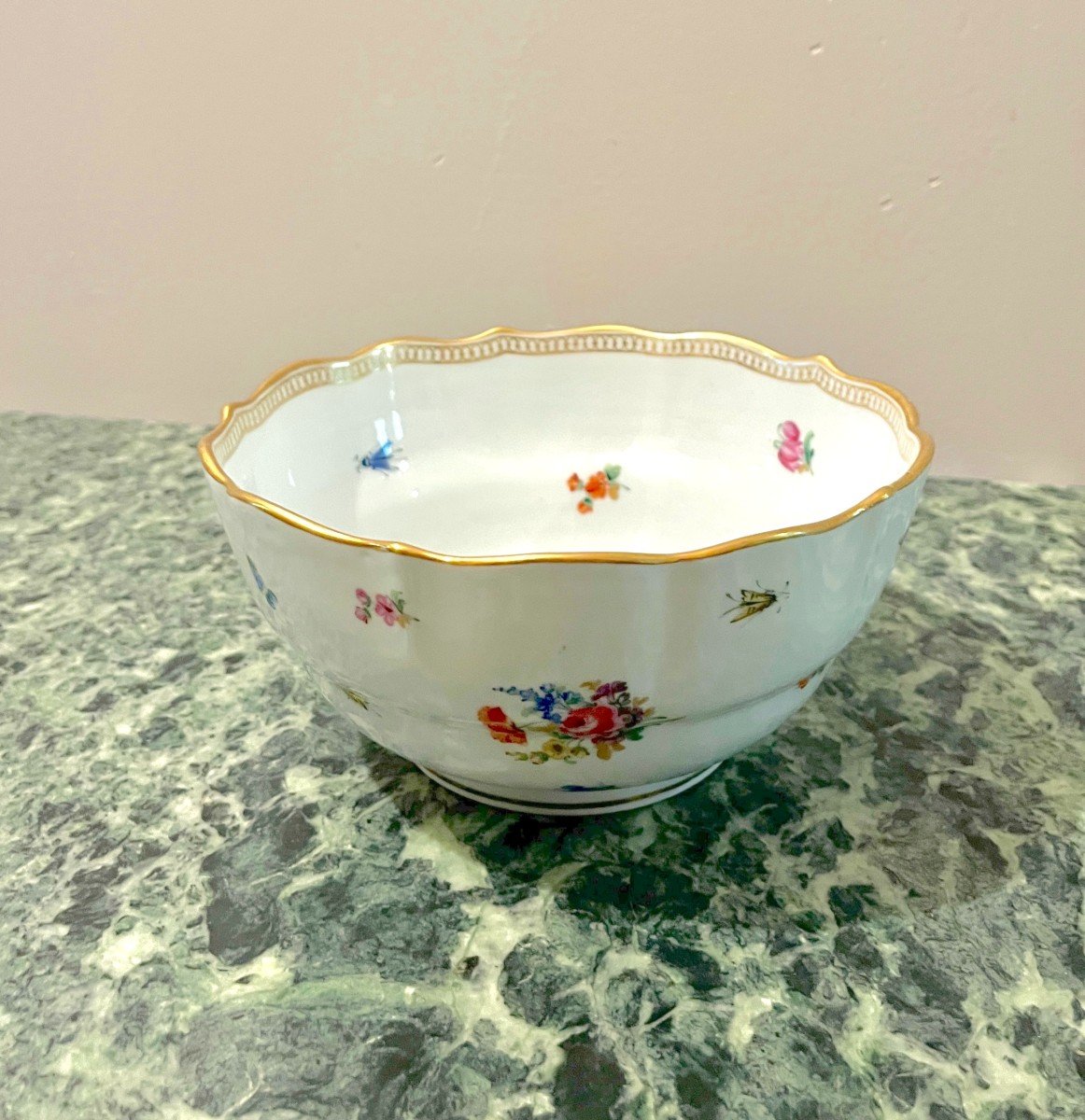 Coupe En Porcelaine De Meissen XIXème-photo-1