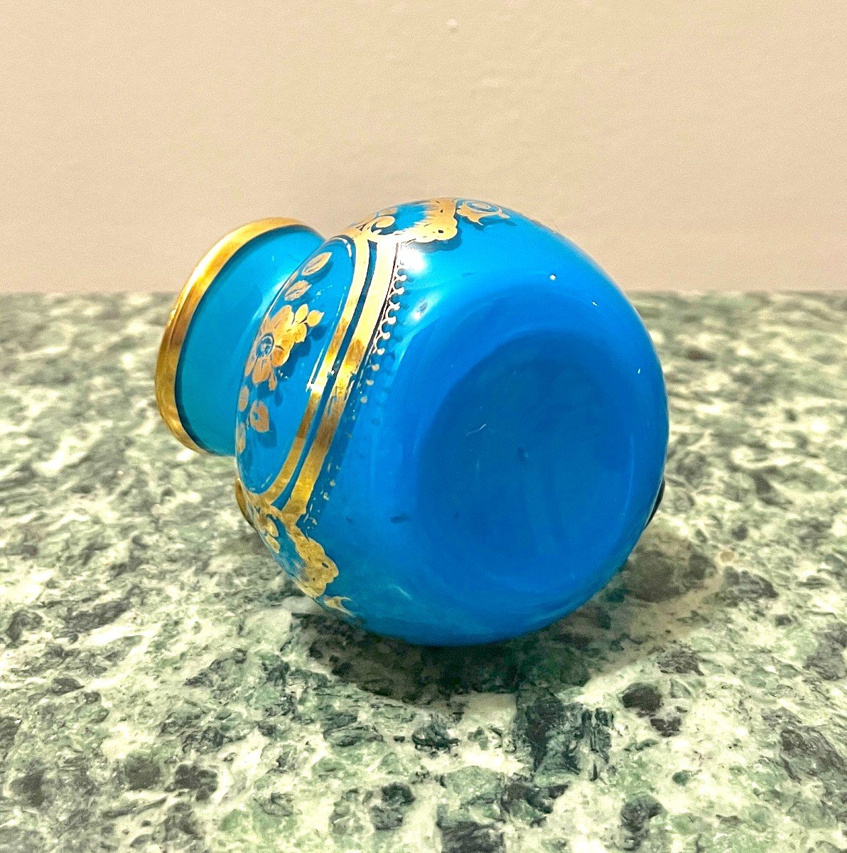 Pot à Lait Crémier Opaline Turquoise époque  Louis-philippe-photo-7